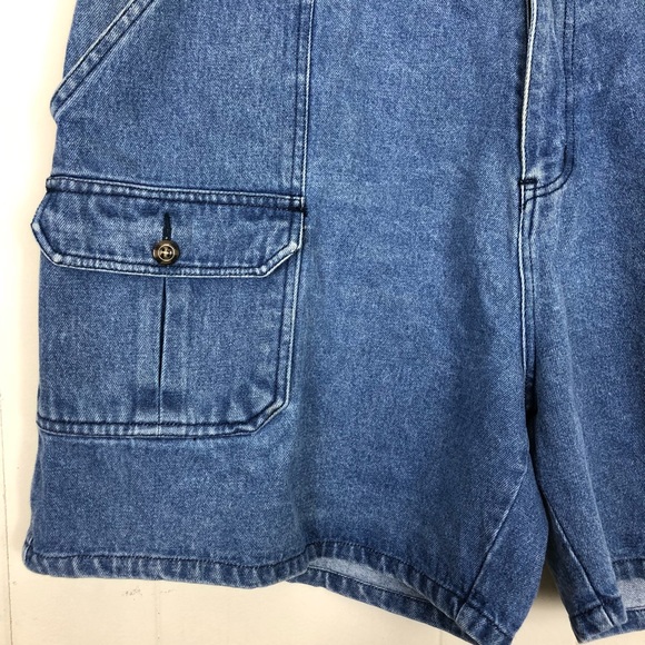 Vintage 90s Dickies Denim 6” Carpenter Shorts Sz 44 - Picture 8 of 11